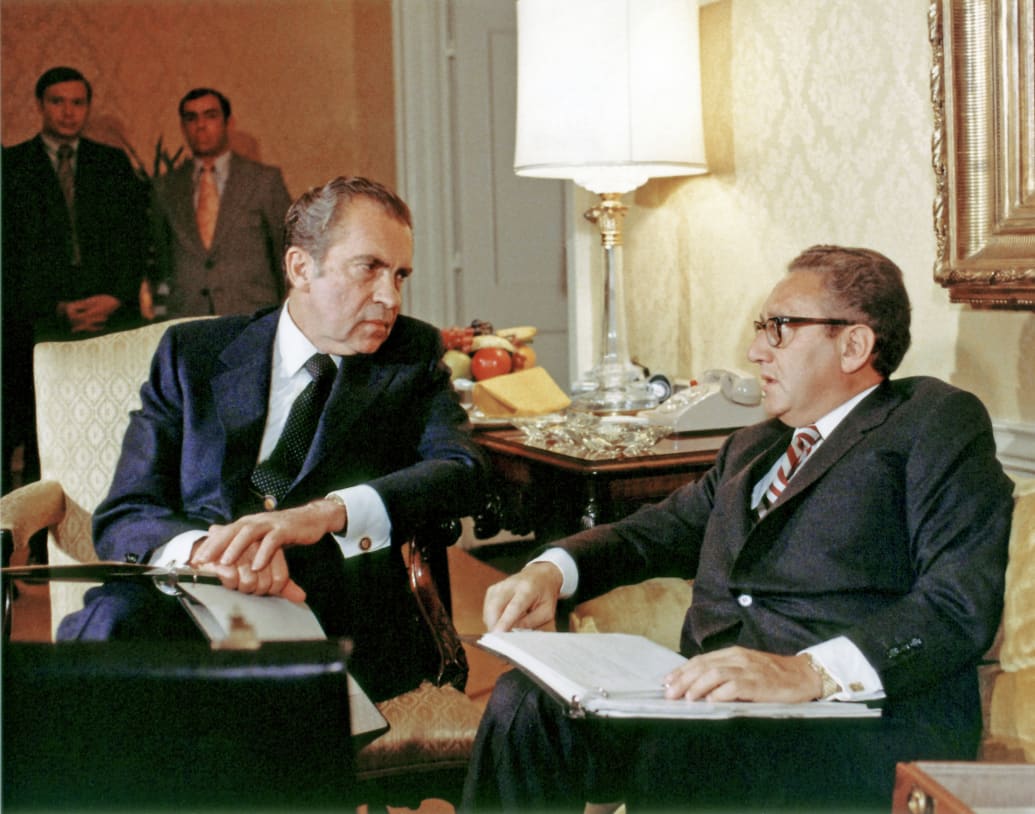 President Richard Nixon and National Security Advisor Henry Kissinger in Washington DC, Nov. 25, 1972.