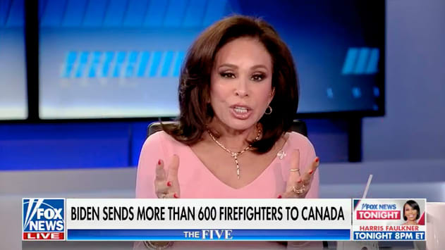 Does Jeanine Pirro want Biden to wage war on wildfires in Canada?