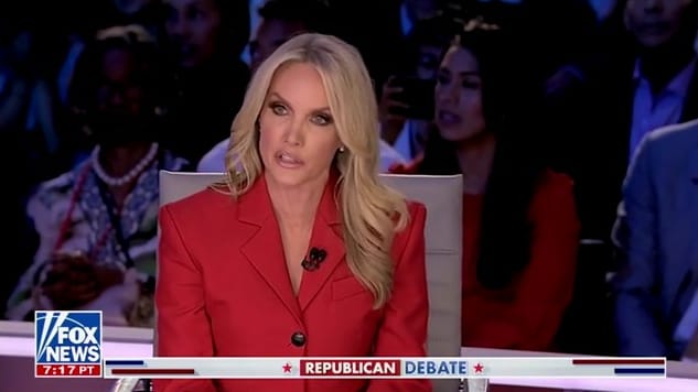 Fox News anchor Dana Perino argues with Doug Burgum at Fox Business Network's debate.