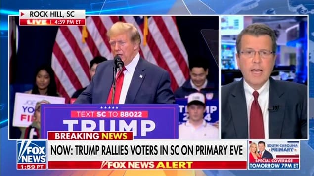 Neil Cavuto cut away from Trump's rally to debunk false election claims. 