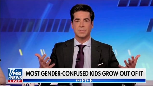 Jesse Watters argues that being transgender and gay are the same thing. 