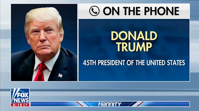 Donald Trump calls into Fox News’ “Hannity.”