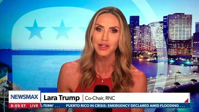 Lara Trump appears on Newsmax.