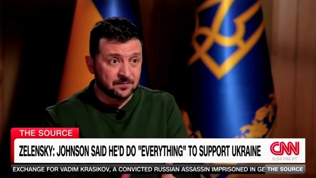 Zelensky on Mike Johnson: ‘I Have to Trust’ Him, ‘but We’ll See’