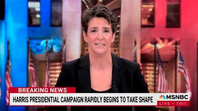 Rachel Maddow discusses Kamala Harris’ dramatic entry into the 2024 presidential race.