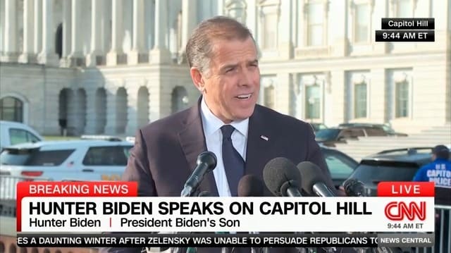 Hunter Biden appears at the Capitol.