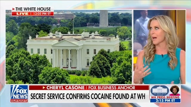 Fox Business anchor Cheryl Casone denounces fellow conservatives for linking cocaine found at White House to Hunter Biden.