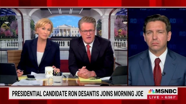 Ron DeSantis appears on MSNBC’s Morning Joe to discuss the Israel-Hamas war.