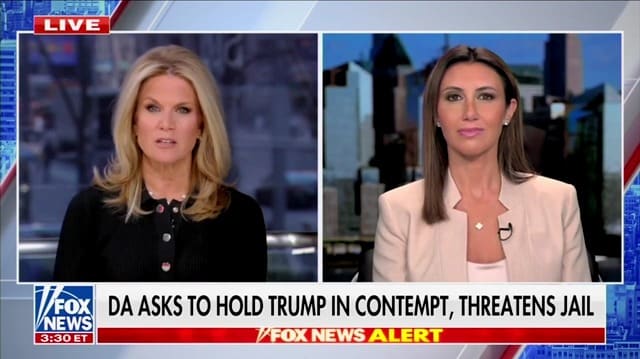 Trump attorney Alina Habba appears on Fox News to talk about Donald Trump’s hush-money trial.