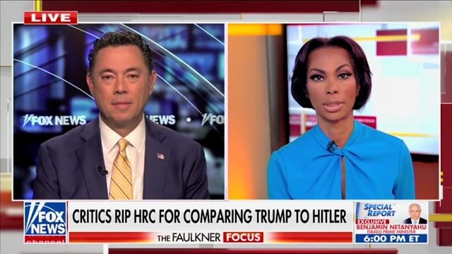 Fox News Anchor Calls Hillary Clinton ‘So Evil’ for Trump-Hitler Comparison