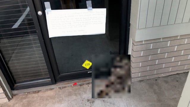 A dead raccoon left at an Oregon mayor’s office door.