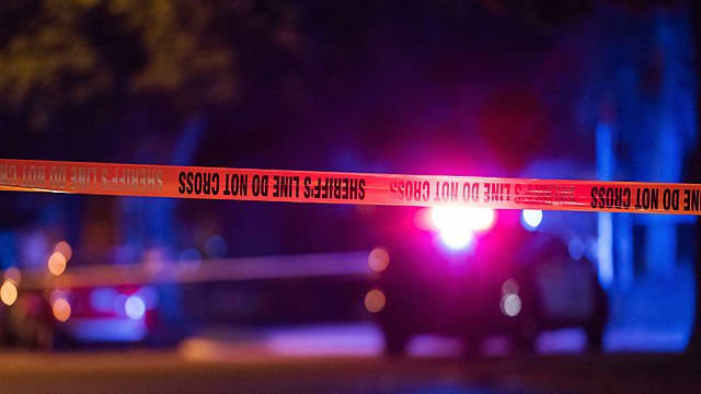 Police tape in Minneapolis, Minnesota.