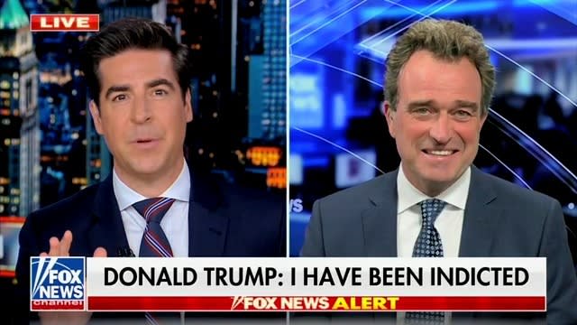 Jesse Watters tries to make Trump indictment about Biden somehow
