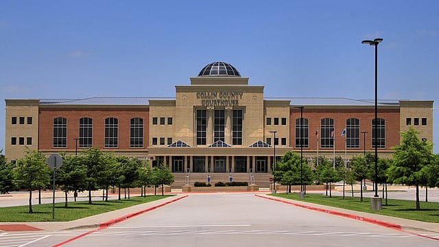 The Collin County Courthouse in McKinney, Texas, United States.