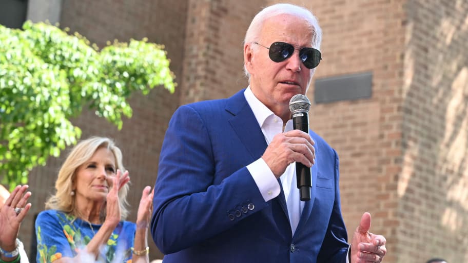 Joe Biden speaks at a campaign event.