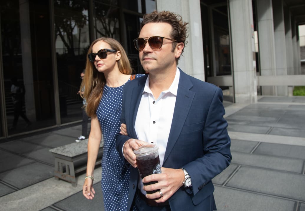 Danny Masterson arrives at Clara Shortridge Foltz Criminal Justice Center in Los Angeles with wife, Bijou Phillips.