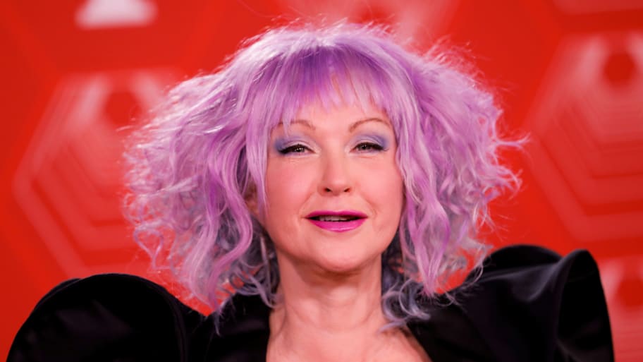Cyndi Lauper poses on the red carpet as she arrives for the 74th Annual Tony Awards in New York, U.S., September 26, 2021.