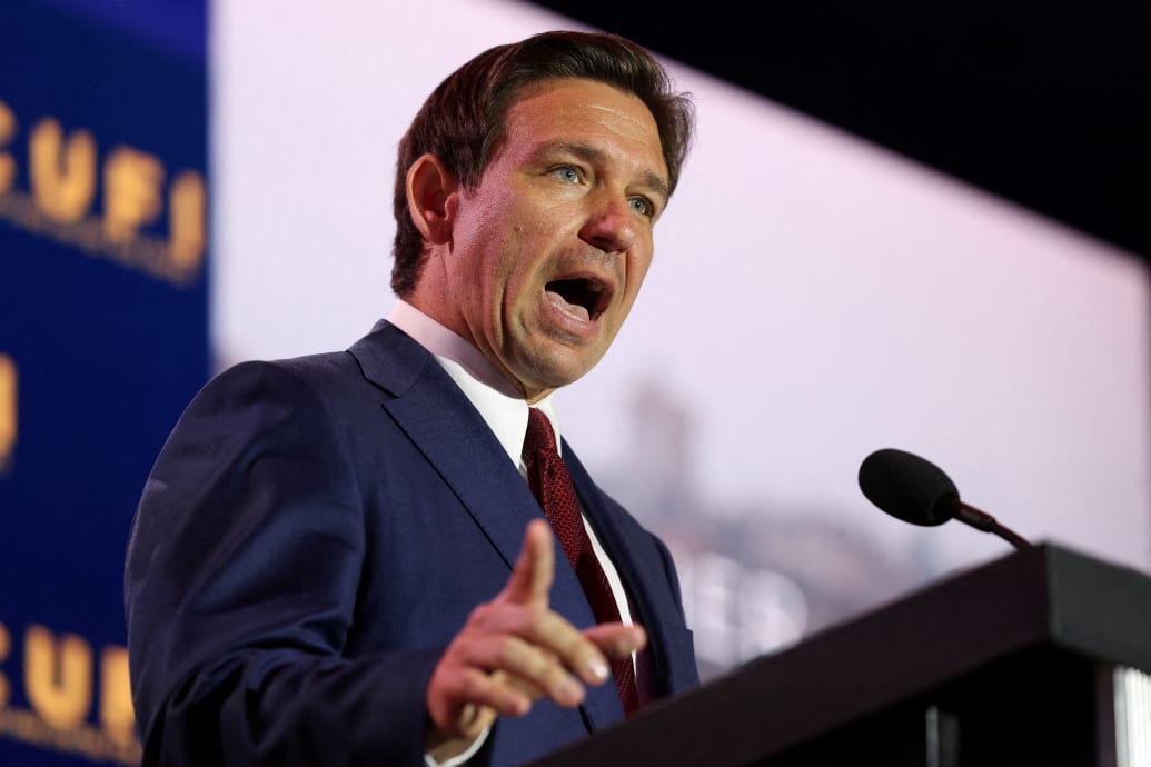 Florida Governor Ron DeSantis delivers remarks at the annual Christians United for Israel Summit