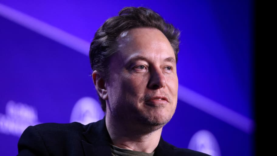 Elon Musk, chief executive officer of SpaceX and Tesla and owner of X looks on during the Milken Conference 2024 Global Conference Sessions at The Beverly Hilton in Beverly Hills, California, on May 6, 2024.