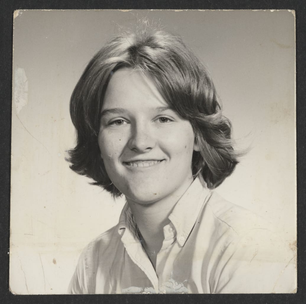 A photograph of Drew Gilpin Faust's passport ID from 1963 when she was a teenager.