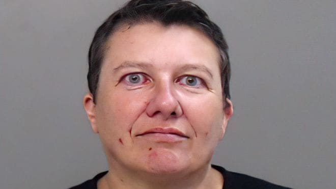 Pascale Cecile Veronique Ferrier, 55, is seen in a mugshot image.
