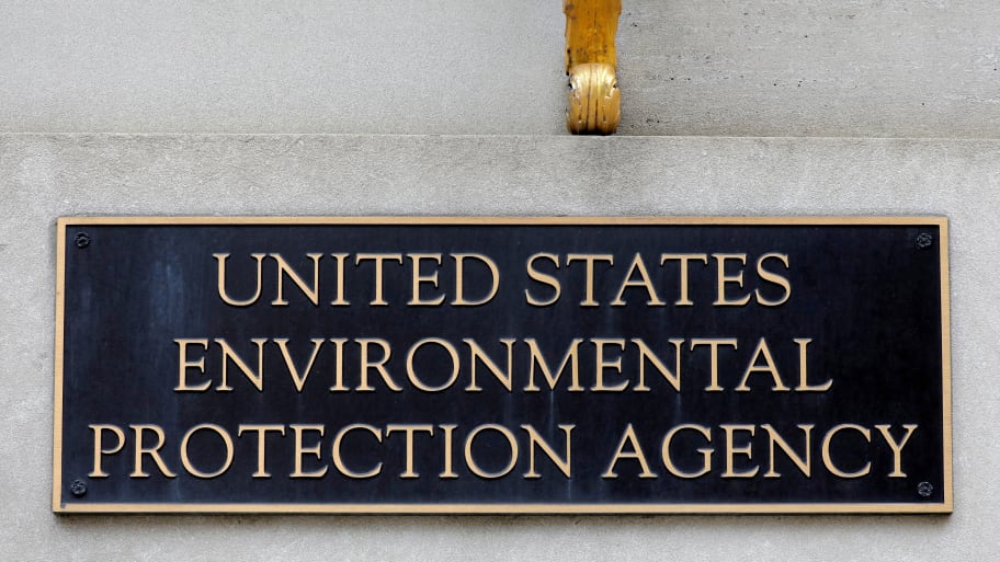 A sign that reads “United States Environmental Protection Agency.” 