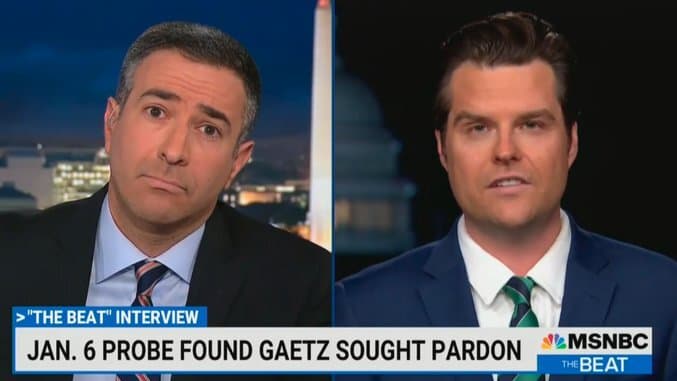 MSNBC Host Confronts Matt Gaetz Over ‘Pardon’ Testimonies