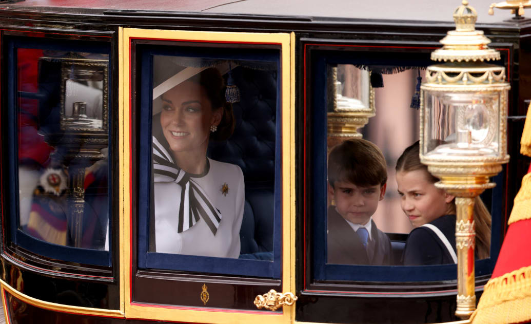 Crowds Cheer as Kate Middleton Appears With Family at Trooping the Colour