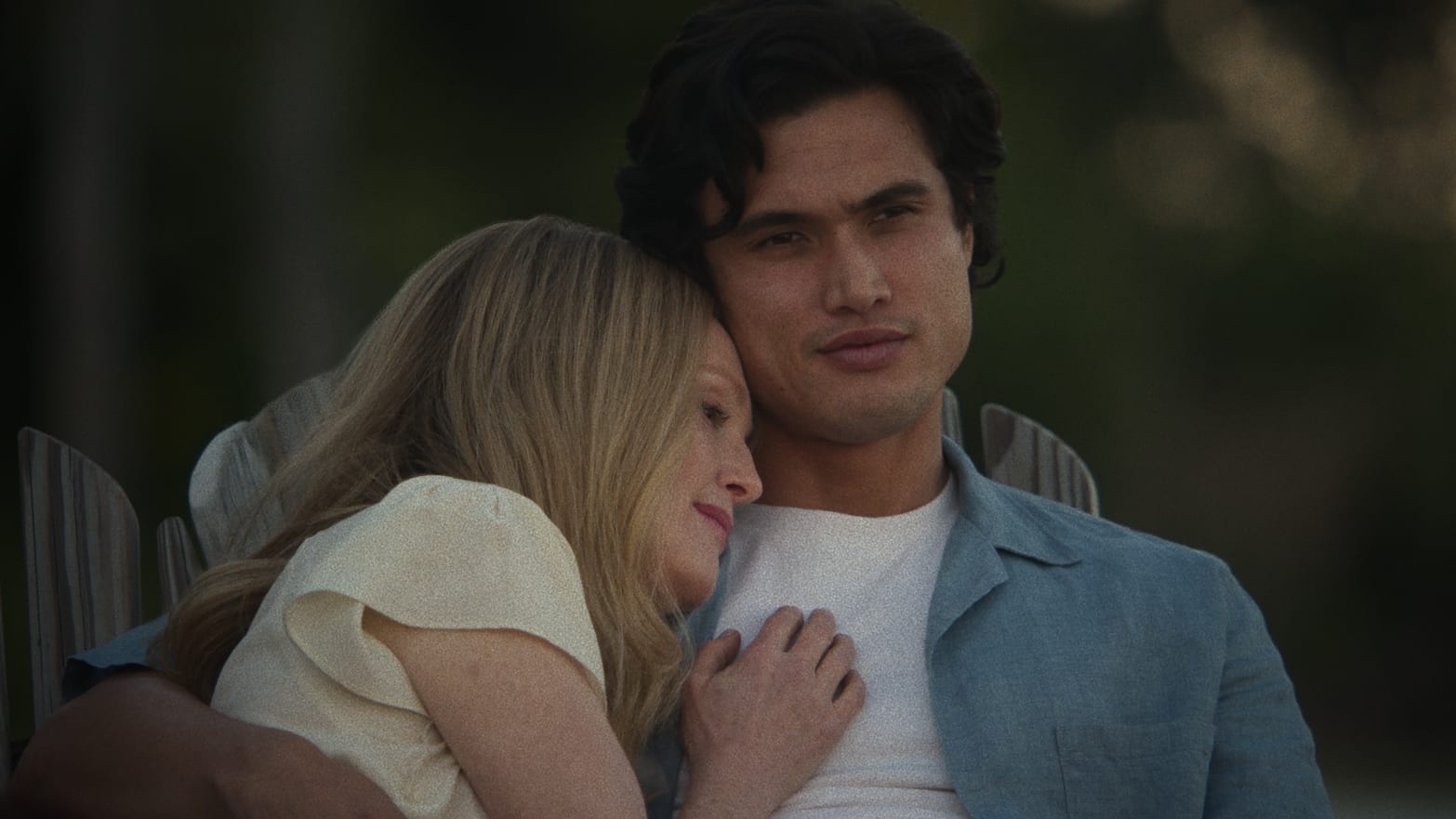 Photo still of Julianne Moore and Charles Melton in 'May December'