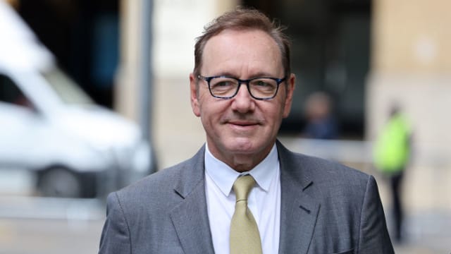 Kevin Spacey arrives at court in London for his sexual assault trial, where he was accused of being a “sexual bully.”.