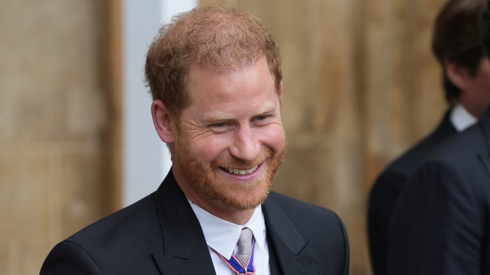 Prince Harry leaves after the Coronation of King Charles III, at Westminster Abbey, in London, Britain May 6, 2023.