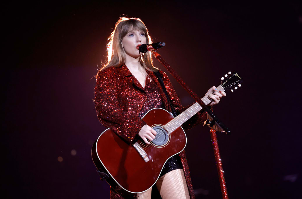 Taylor Swift performs onstage for the opening night of "Taylor Swift | The Eras Tour" at State Farm Stadium on March 17, 2023 in Arizona.
