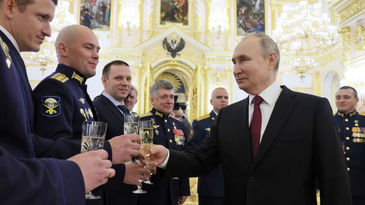 Putin Cops to Civilian Strikes in Between Sips of Champagne