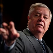 Sen. Lindsey Graham (R-SC) speaks during a news conference on border security on January 17, 2024 in Washington, DC.
