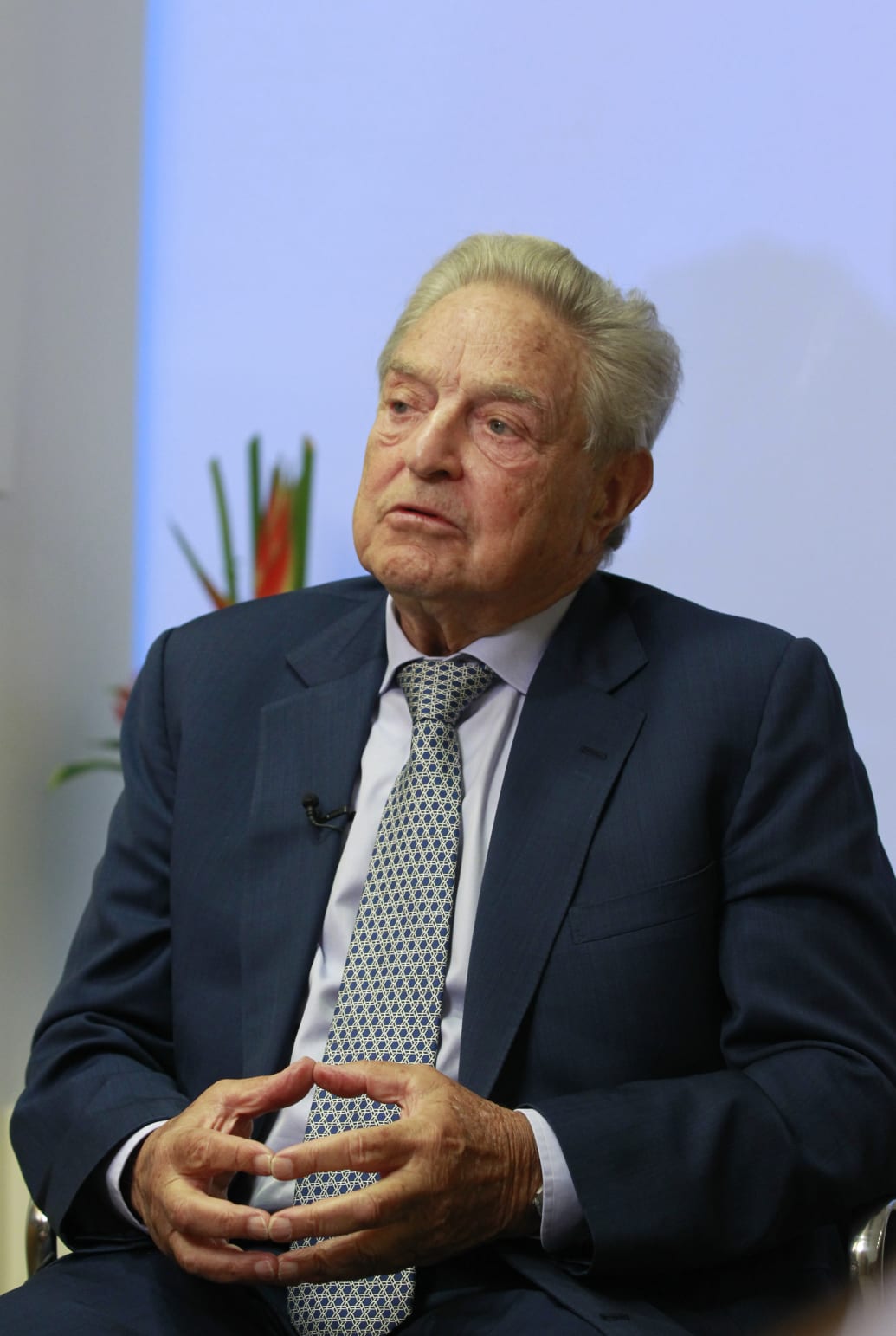 Billionaire financier George Soros speaks to Reuters in New York.