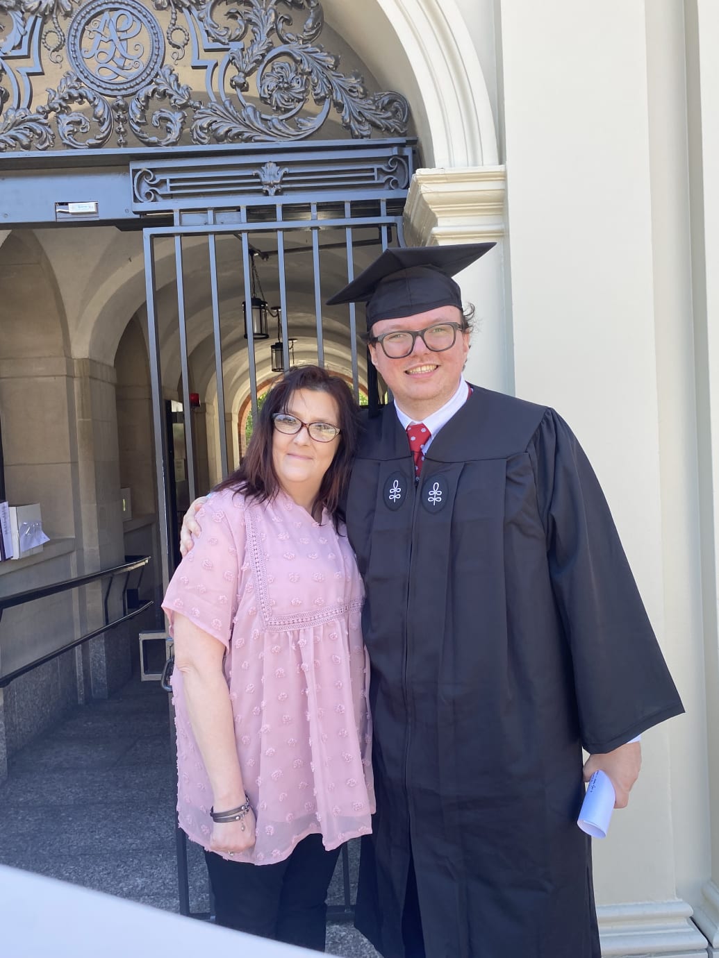 Caleb Miller and his mom, Melissa Brooks, before her passing.