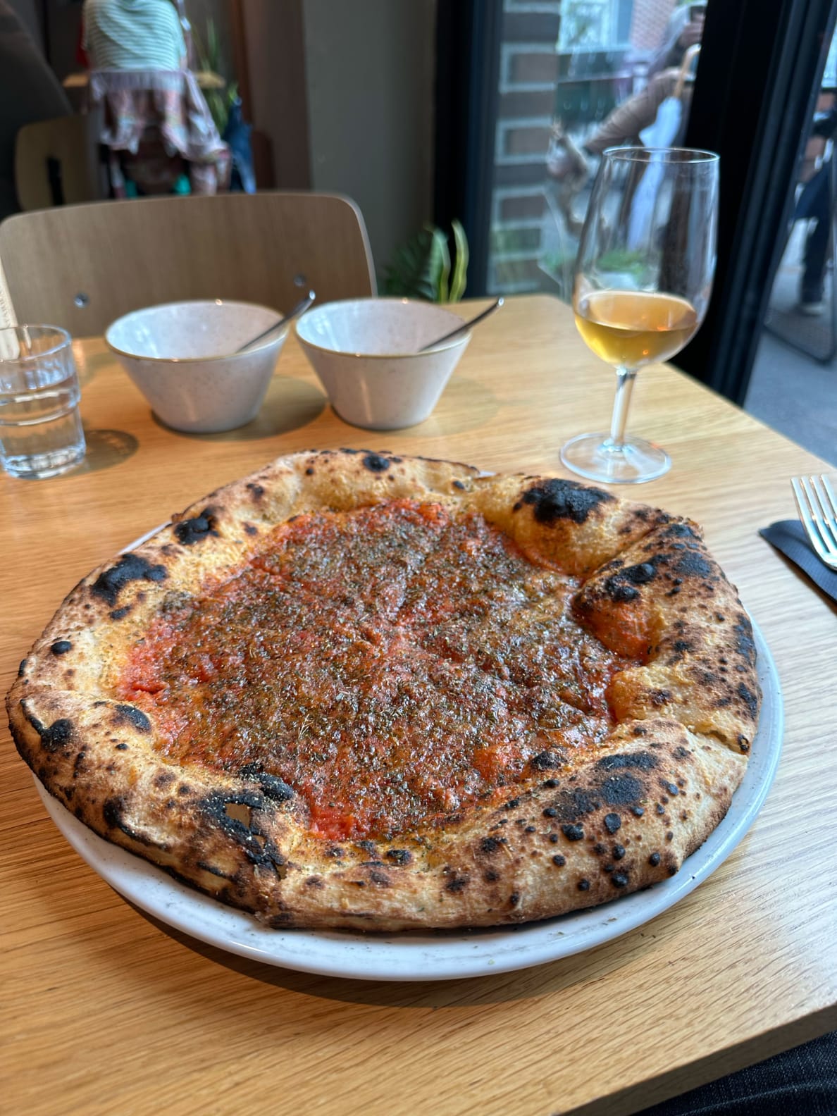 Rianata pizza pie at Surt in Copenhagen.