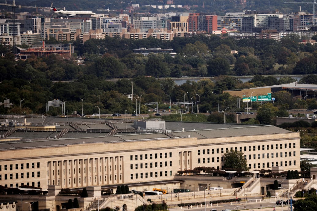 The Pentagon from the air with D.C. behind