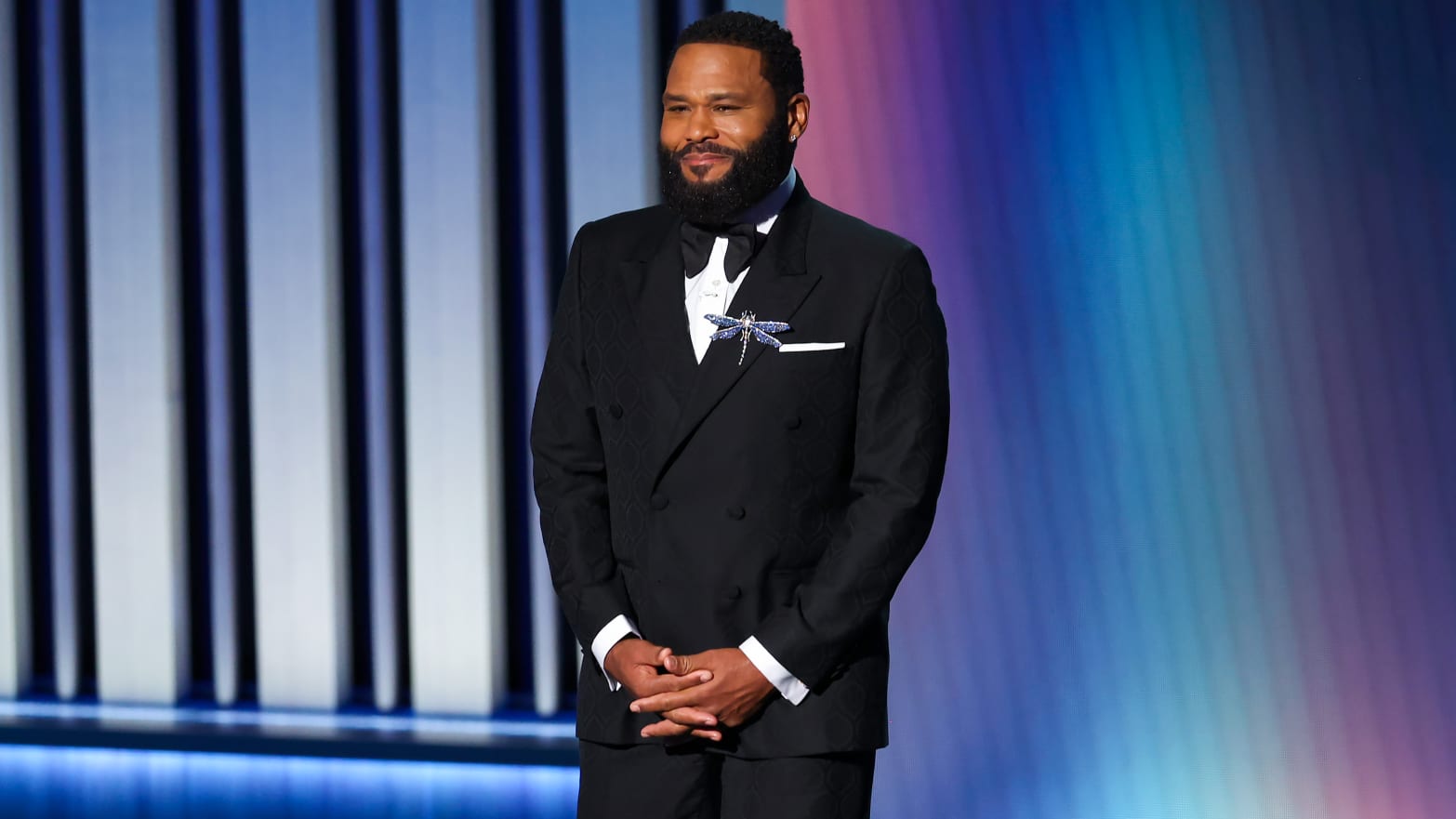 Host Anthony Anderson speaks onstage during the 75th Primetime Emmy Awards.
