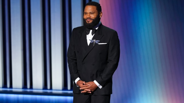 Host Anthony Anderson speaks onstage during the 75th Primetime Emmy Awards.