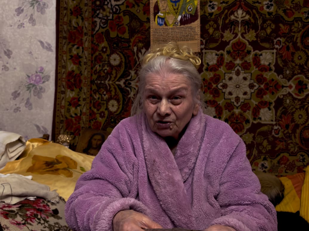 A portrait of Anastasia in her bedroom in eastern Ukraine.