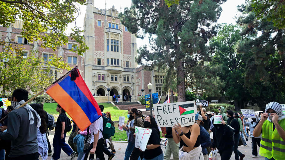 Protestors at UCLA.