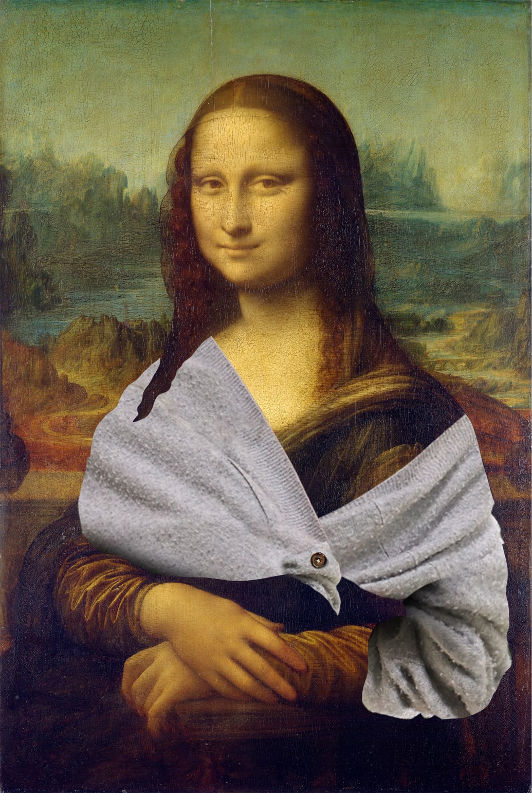 Mona Lisa in Kim Kardashian's Met Gala 2024 sweater