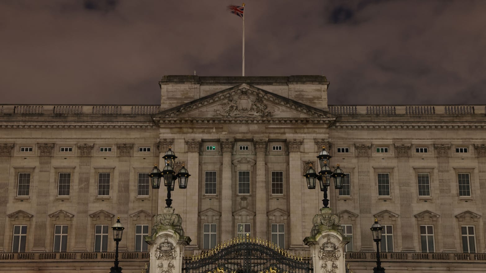 Buckingham Palace is shown