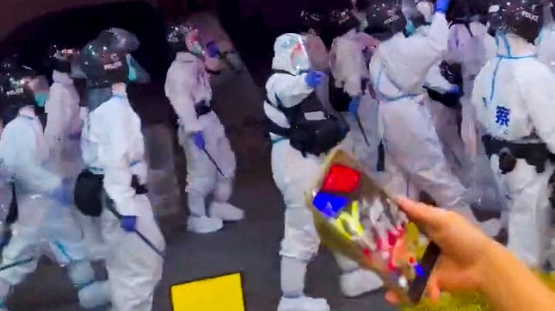 Cops in Hazmat Suits Beat Back Fiercest Chinese Protests Yet