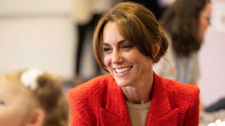 Britain's Kate, the Princess of Wales joins a family portage session at the Orchards Centre, Multi Agency Service Hub, in Sittingbourne, Kent, Britain, September 27, 2023.