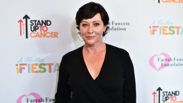 Actress Shannen Doherty attends a Stand Up To Cancer event in 2017