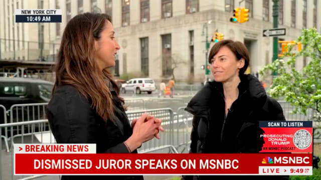 Dismissed juror "Kat" speaks on MSNBC