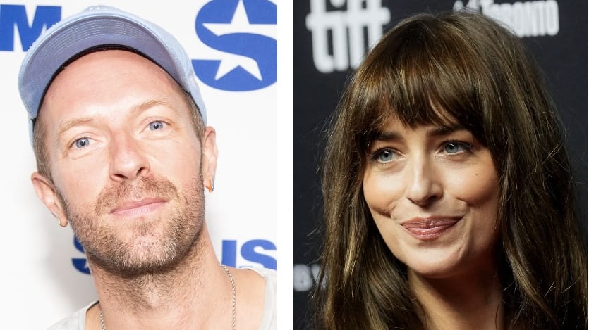 Chris Martin and Dakota Johnson