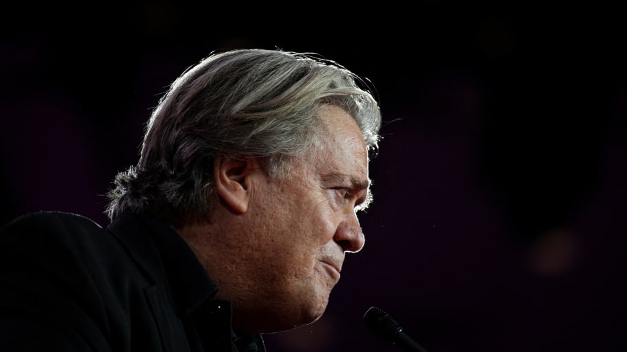 Steve Bannon, former White House chief strategist, speaks at the Conservative Political Action Conference (CPAC) at Gaylord National Convention Center in National Harbor, Maryland, March 3, 2023.